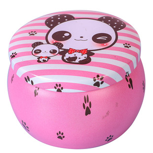 迷你圆形收纳盒铁盒子可爱发圈发卡皮筋首饰储物盒随身便携糖果盒