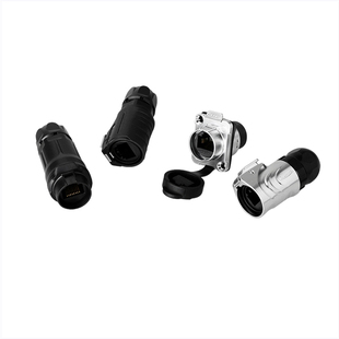 凌科RJ45防水网线接头直通式金属外壳网络接口LP16防水接头连接器