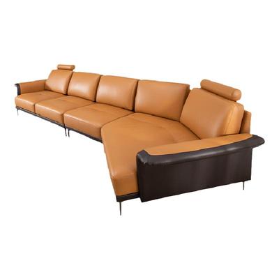 艾慕轻奢风转角大小户型真皮沙发