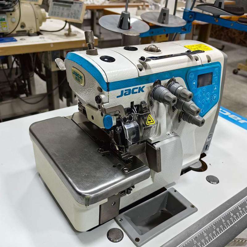 jakc/杰克C4自动电脑四线包缝机 识别服装面料锁边缝纫机带锁边