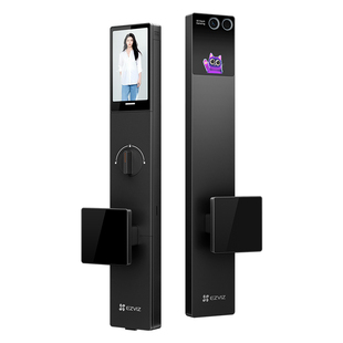 萤石启明智能AI人脸识别Y5000FVS视频锁双屏猫眼无需指纹防盗门锁