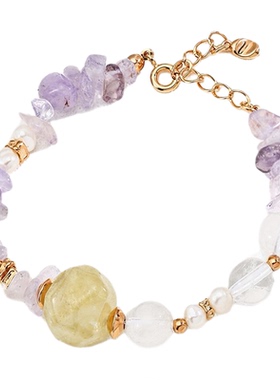 彩色水晶石手链女轻奢高级感