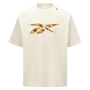 [CNY龙年限定]Reebok锐步官方26新品男女针织复古宽松短袖T恤