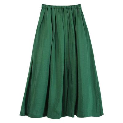 ZAN原创中长款a字百搭真丝半身裙