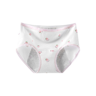 内裤女纯棉生理裤女士月经期防漏姨妈中腰三角裤加长底档2026新款