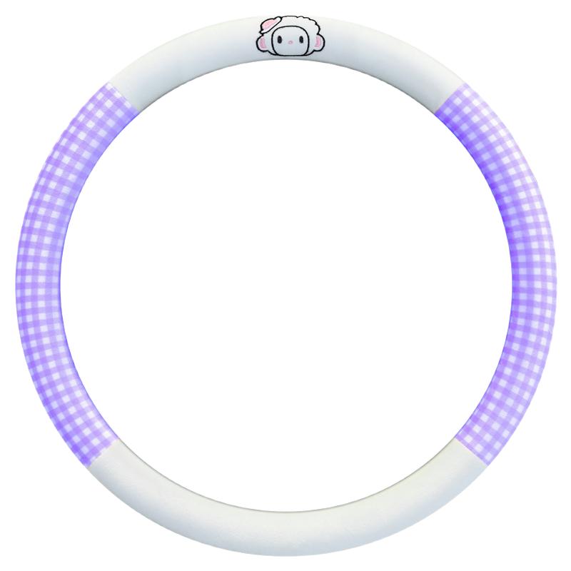 冬季轻奢短毛绒方向盘套保暖