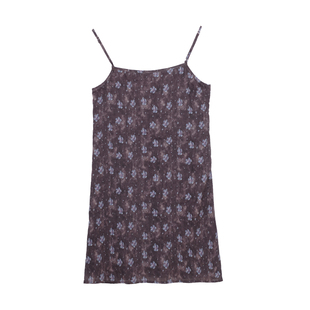 荒荒家紫色碎花吊带裙2025秋季新款法式少女无袖内搭背心连衣短裙