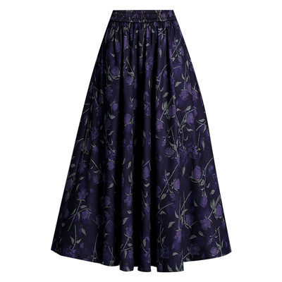 碎花毛呢半身裙女2025新款高级感