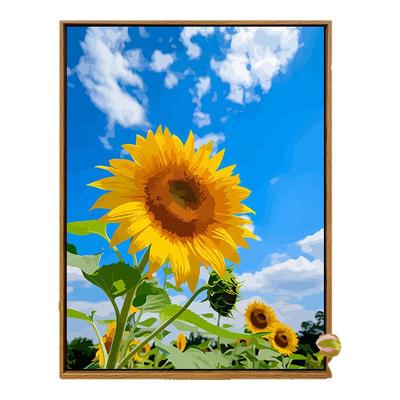 向阳而生治愈向日葵数字油画diy