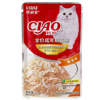土猫宠物伊纳宝鱼肉鸡肉湿粮
