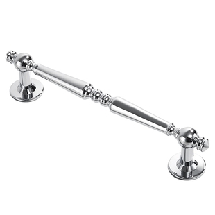 法式镀铬亮光银色衣柜门拉手现代简约橱柜抽屉单孔实心家具门把手