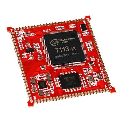 全志T113s3工业控制SocketCAN开发显示控制RS485核心板
