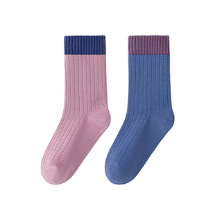 六指鼠纯棉无骨儿童袜子秋冬款抗起球小女孩中长筒女童全棉袜加长