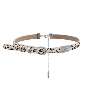 涩谷辣妹请留步！SUMIYAKI涂鸦手绘豹纹马毛锁骨链