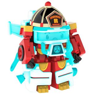 变形警车珀利消防宇航员救火罗伊潜水机器人3-9岁儿童玩具车套装