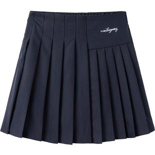 巴拉巴拉童装儿童裙子女童春秋百褶半身裙短裙子洋气