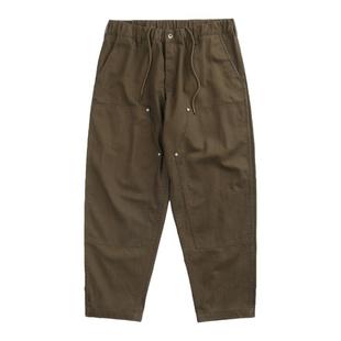 Gnomes lab 22AW定织高密竹节人字纹改良伐木裤b01复古日系国潮