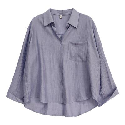 衬衫暗纹长袖新款舒适韩版宽松