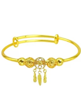 金店同款沙金捕梦网手镯