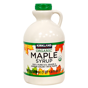 现货保税kirkland maple syrup可兰枫树叶糖浆加拿大枫糖浆1升A级