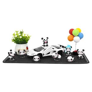 新款模型跑车中控台内装饰车载香薰水熊猫摆件男女高档汽车用礼品