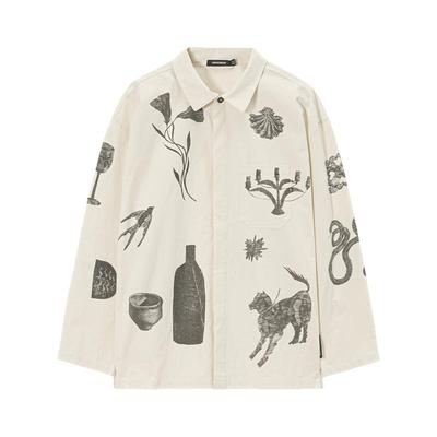 蛇年印花设计，棉麻混纺肌理衬衫