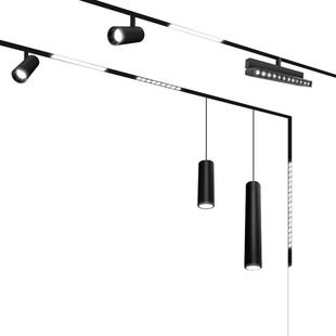 明装磁吸轨道灯射灯嵌入式无主灯客厅照明灯带无边框家用线条灯槽