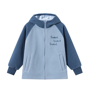 多多家男童摇粒绒外套秋冬款2025冬装新款儿童中大童插肩袖上衣潮