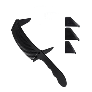 理发定位弯梳卡尺梳理发限位梳新手剪发梳子男士S弧形梳发廊家用