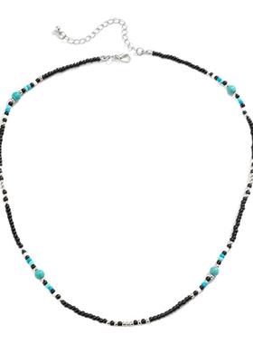 小众个性波西米亚米珠项链男