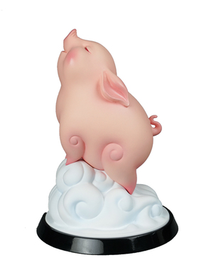 御匠梦工厂励志风口小猪家居摆件