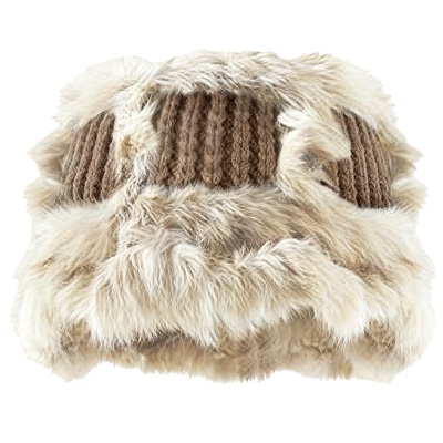 稻草人兔毛帽子女冬季毛绒盆帽