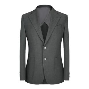 本派高定半麻衬休闲西装男鸟眼纹婚庆商务西服套装男大学生职业装