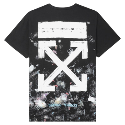 OFF-WHITE™ 情侣装新款涂鸦效果宽松短袖T恤
