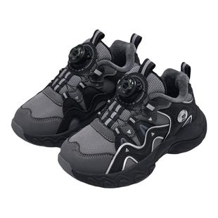 百丽童鞋儿童运动鞋男童鞋子2025新款加绒棉鞋冬季户外登山跑步鞋