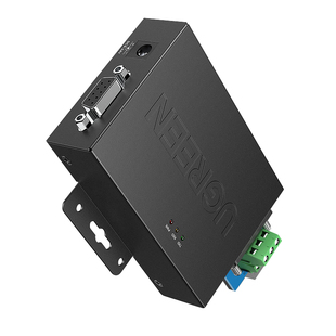 绿联232转485转换器【工业级有源光电隔离 -40℃~85℃适用】防雷浪涌rs232转rs485串口通讯模块DB9针转换接头