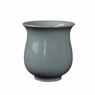 清凉寺仿古釉 原产地原矿汝瓷 全手工 陶瓷茶具杯子 茶杯 玉兰杯