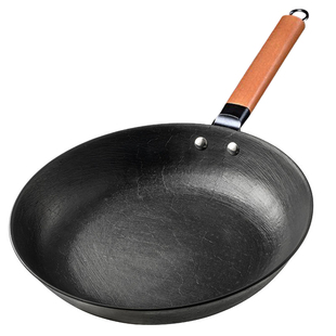 铸铁锅平底锅家用老式生铁锅烙饼锅加厚牛排煎锅无涂层电磁炉专用