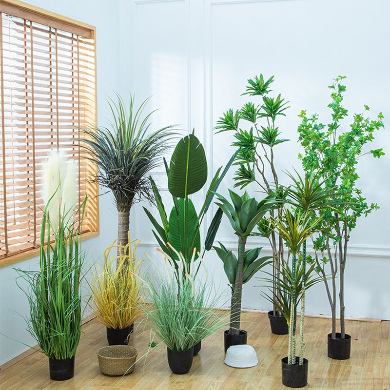 仿真百合竹室内盆栽客厅植树绿仿真客厅植物绿龙血树摆件大型植假