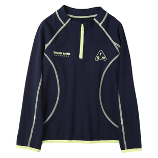 小虎宝儿吸湿速干衣男童T恤抑菌女童运动长袖2026春新款儿童上衣