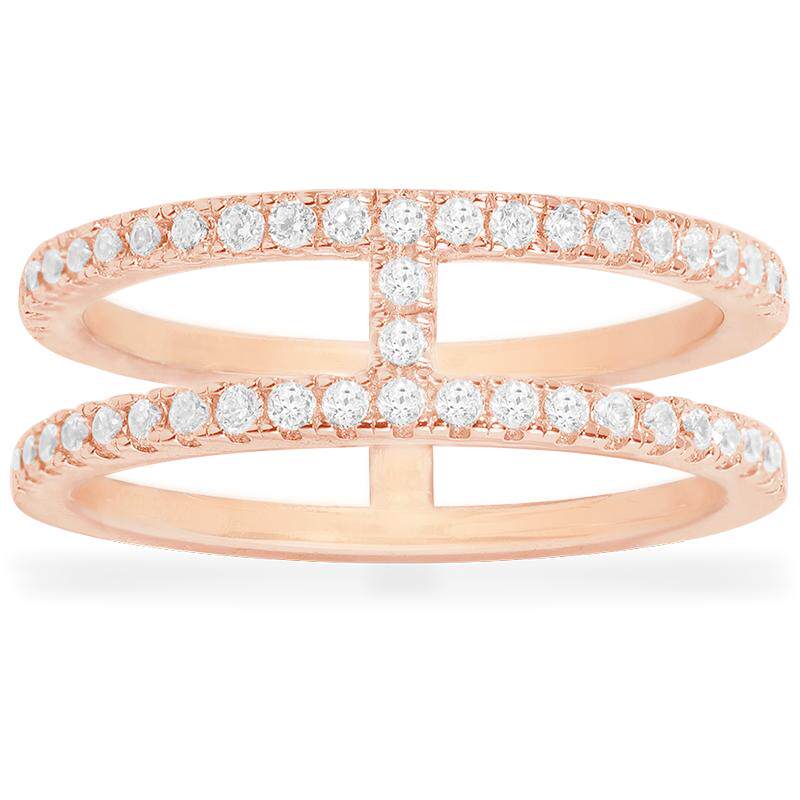 [杨紫同款]APM Monaco密镶双层戒指简约玫瑰金指环生日新年礼物