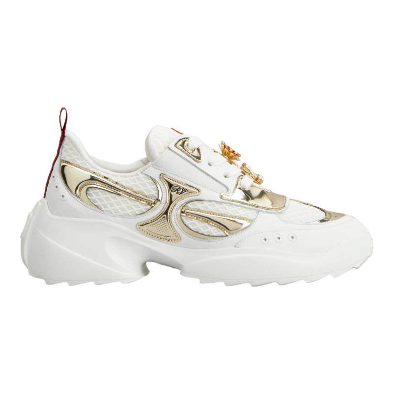 RogerVivier/罗杰维维亚女士运动休闲鞋珐琅花朵水晶扣迷你新款