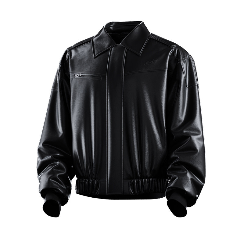 Monster Guardians暗夜系列男子秋冬美式休闲短款仿貂毛皮衣外套