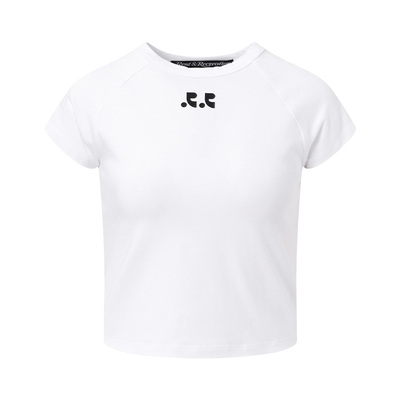 RestandRecreation 经典logo印花短袖T恤2025新款RR白色短款上衣