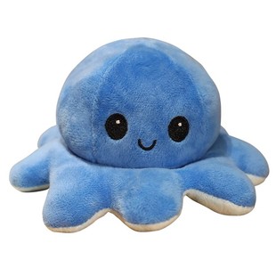 变脸章鱼玩偶双面翻转翻面表情公仔毛绒玩具睡觉抱枕女生日礼物