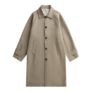 冬季翻领大衣男中长款韩版过膝外套ins潮流韩系cityboy痞帅风衣潮