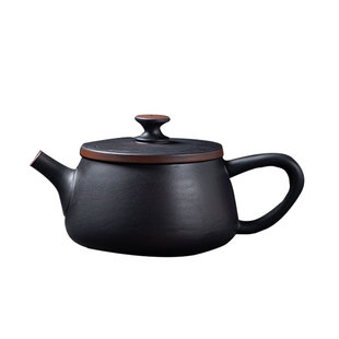 原矿紫陶跳刀纹凤鸣金腰带汉瓦壶可提转纯手工复古家用功夫泡茶壶