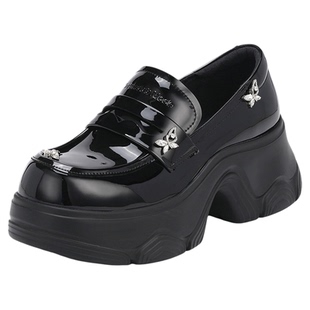 saturdaymode女鞋厚底乐福鞋2026春季新款通勤英伦风JK松糕小皮鞋