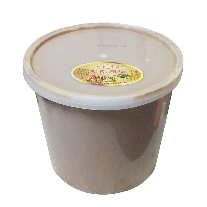 包邮北京京茂香源京贤精制麻酱5Kg 花生仁芝麻酱桶装商用麻辣烫