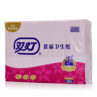 双灯平板卫生纸家用 纸巾10包方草纸厕纸擦方手纸280g红色卫生纸